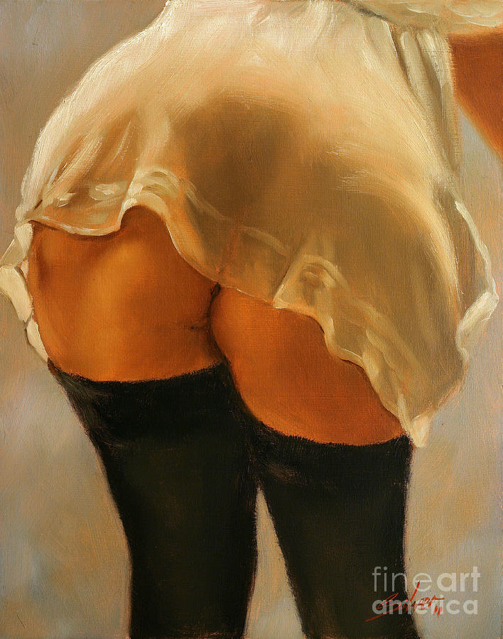 Naughty butt nice Painting by John Silver