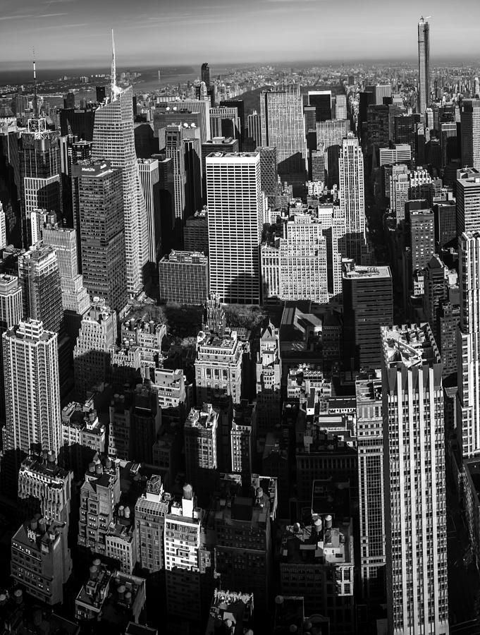 Uptown Manhattan Triptych Left Photograph by David Morefield