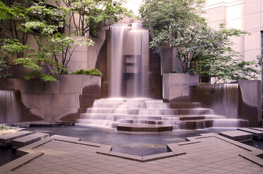 Charlotte Photograph - Uptown Waterfall by Paul Scolieri