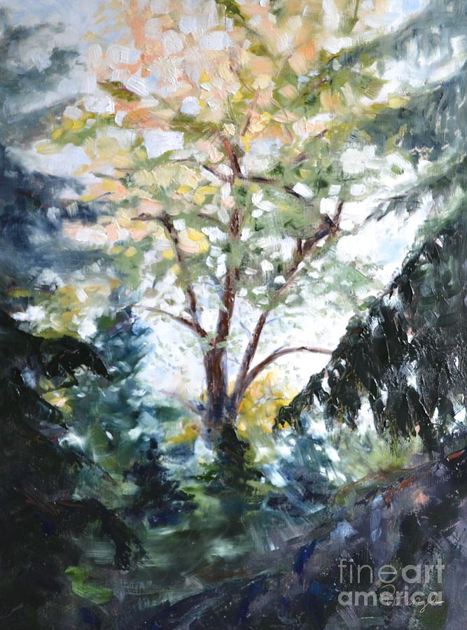 Tree Painting - Upward Momentum by Lori Pittenger