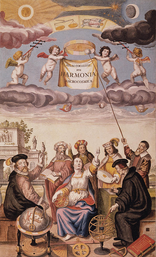 Urania & Astronomers, 1660 Painting by Granger