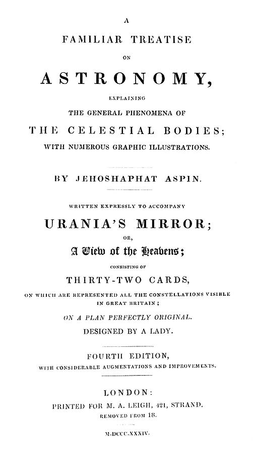 Uranias Mirror Booklet Photograph by Royal Astronomical Society/science Photo Library