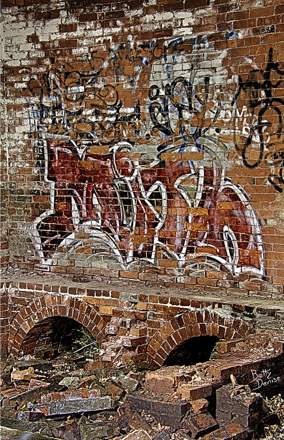 Brick Photograph - Urban Art - Graffiti - Mith by Betty Denise