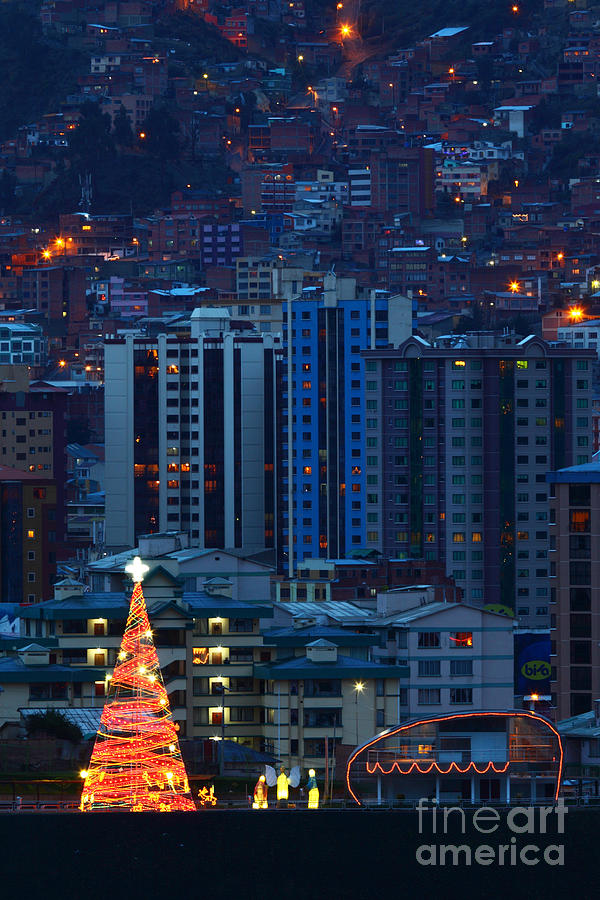 Urban Christmas Tree Photograph by James Brunker