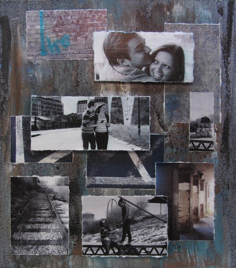 Urban Decay Engagement Collage Mixed Media by Anita Burgermeister