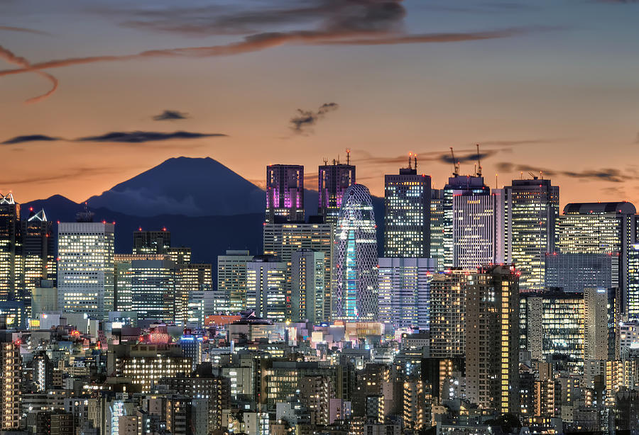 Tokyo Skyline Photograph - Urban Glow by Duane Walker