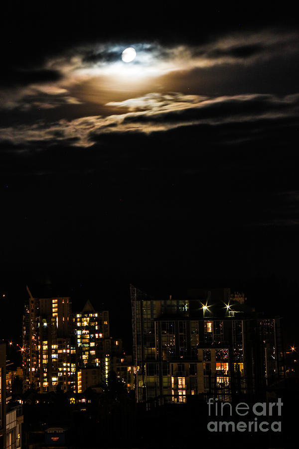 Urban Moon Photograph