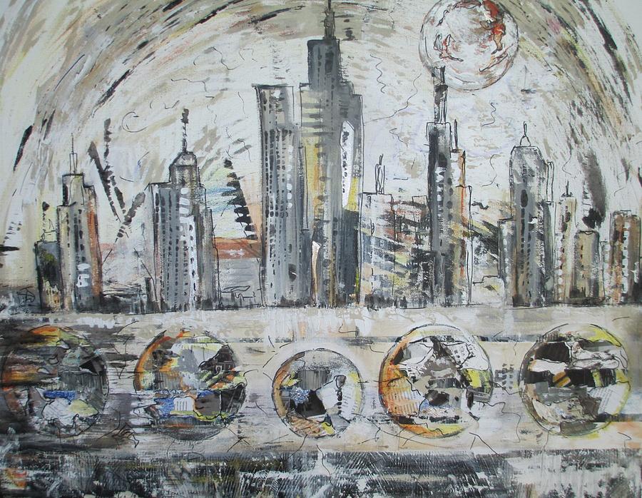 Urban Rumble Painting by Jacqui Hawk