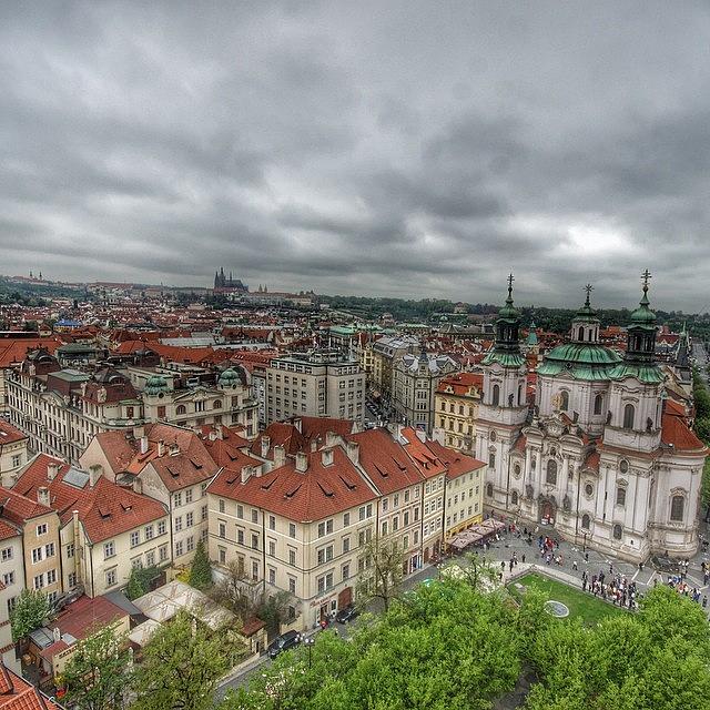 Bohemia Photograph - Urban Scenic View Of Prague, Central by Adriano La Naia