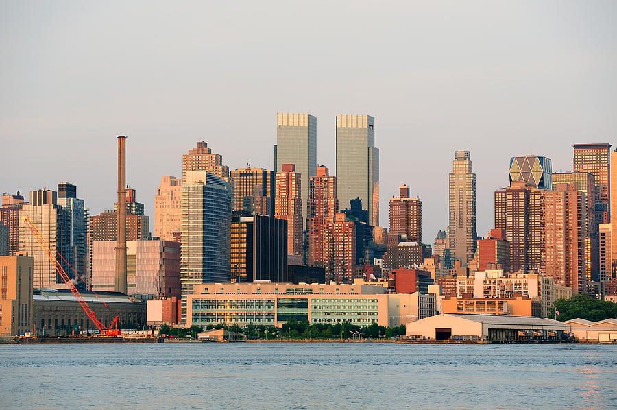 Urban skyline from New York City Manhattan Photograph by Songquan Deng