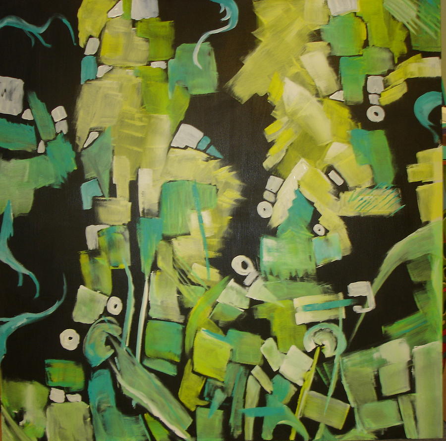 Abstract Painting - Urban Sprawl by Bettye  Harwell