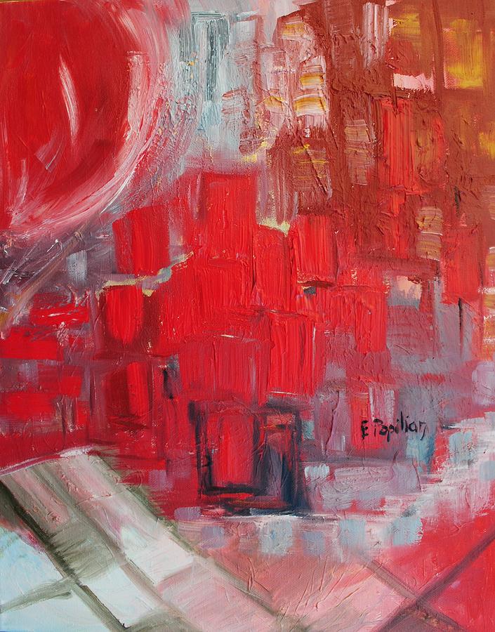 Abstract Painting - Urban View by Evelina Popilian