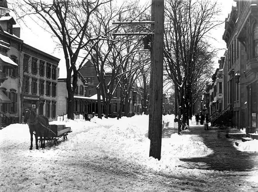 Urban Winter Scene Photograph by Underwood Archives