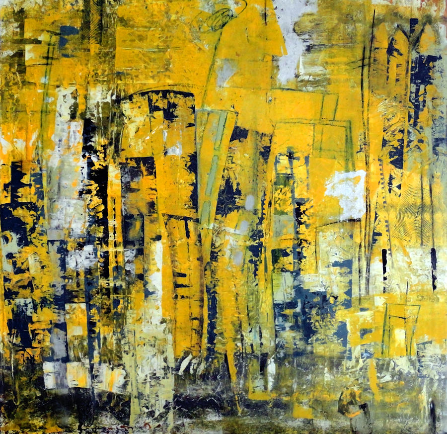 City Painting - Urban Yellow by Katie Black