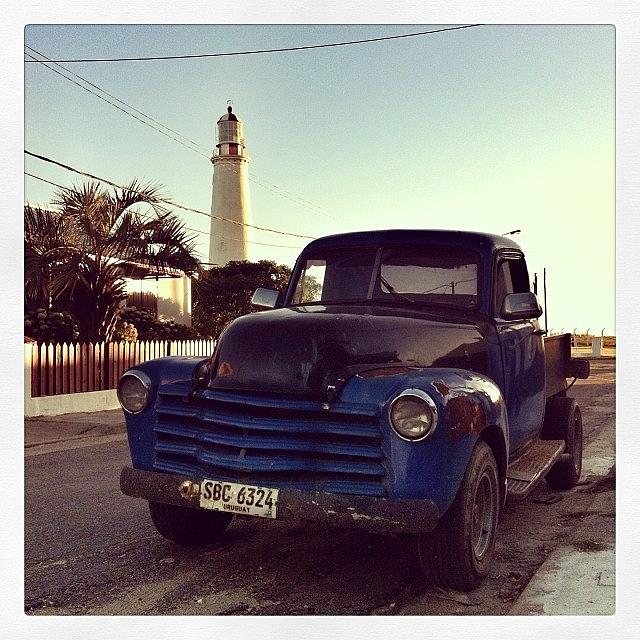 Vintage Photograph - #uruguay #lapaloma #lighthouse #truck by Darren O Dea