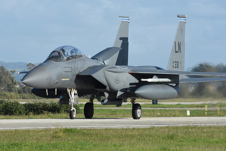 U.s. Air Force Europe F-15e Taxiing Photograph by Riccardo Niccoli ...