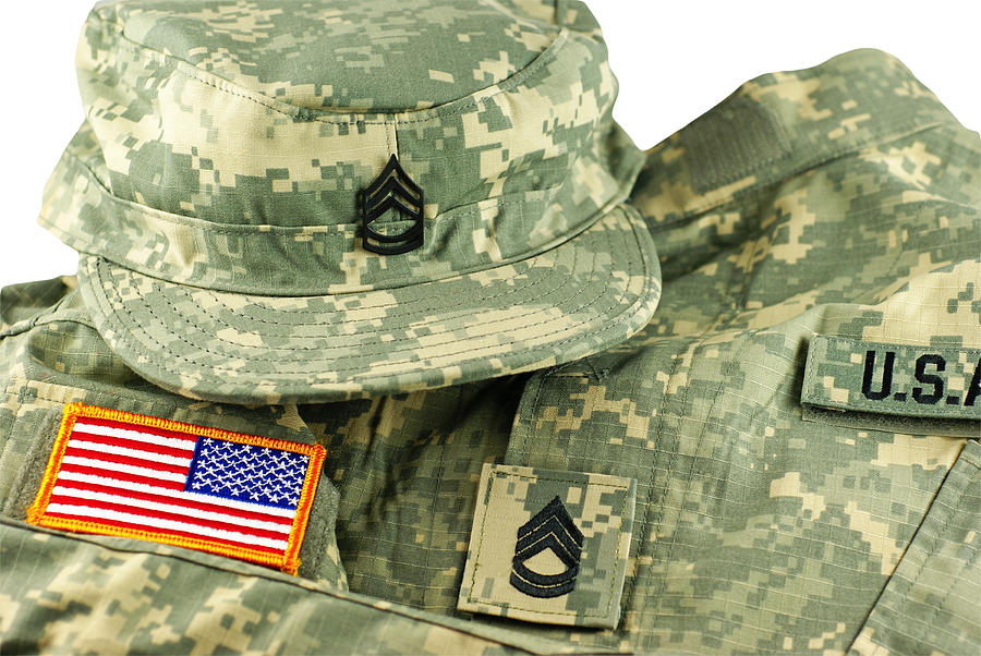 US Army Camouflage Uniform and Cap Photograph by Lauradyoung