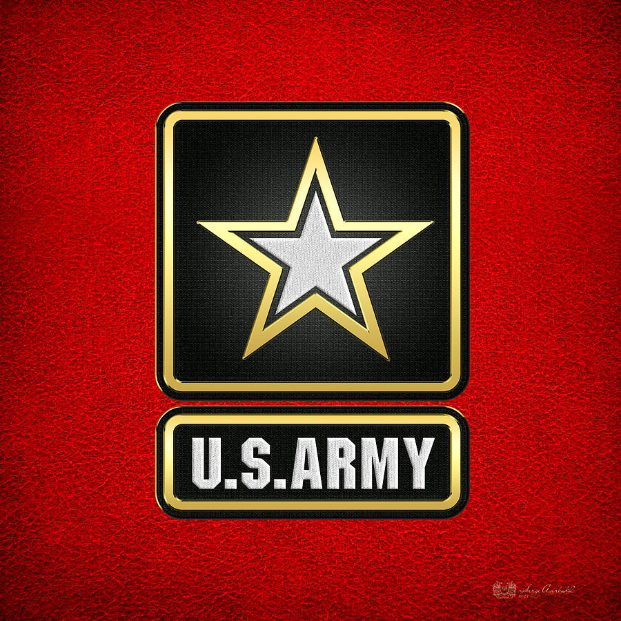 Military Heraldry Digital Art - U. S. Army Logo by Serge Averbukh