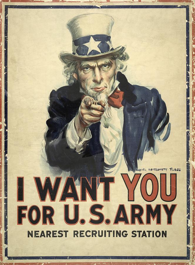 Us Army Recruitment Poster Photograph by Library Of Congress