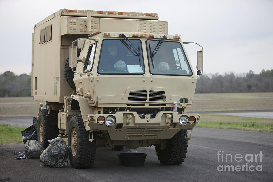 Transportation Photograph - U.s. Army Truck by Terry Moore