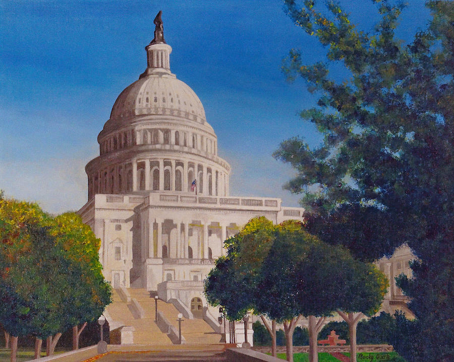 U.s. Capital Building Painting by Rocky Quate