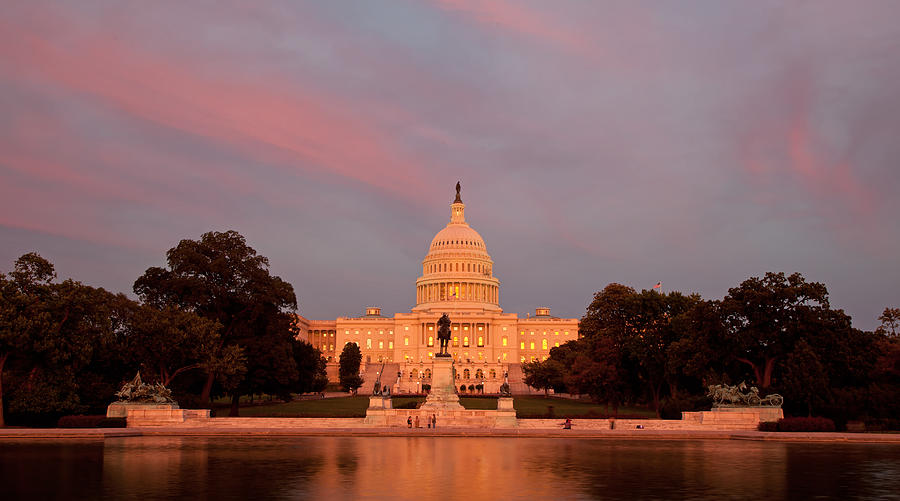 US Capitol at sunset Photograph by Jack Nevitt