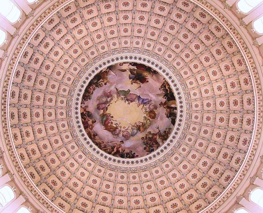 U S Capitol Dome Mural # 2 Photograph by Allen Beatty