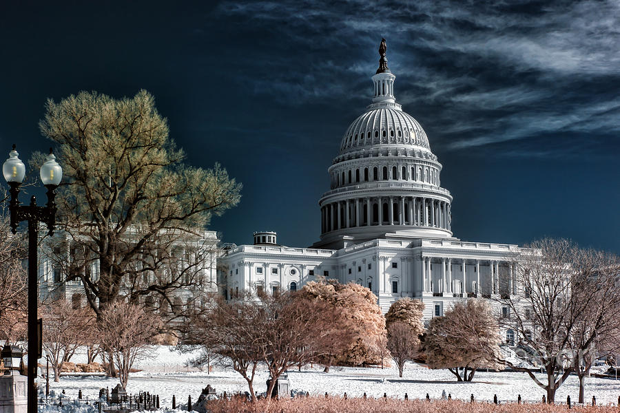US Capitol - IR faux color  Photograph by Izet Kapetanovic