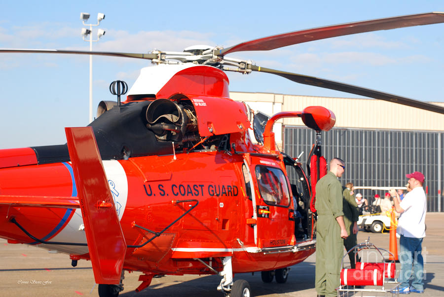 U. S. Coast Guard Dolphin Helicopter Photograph by Connie Fox