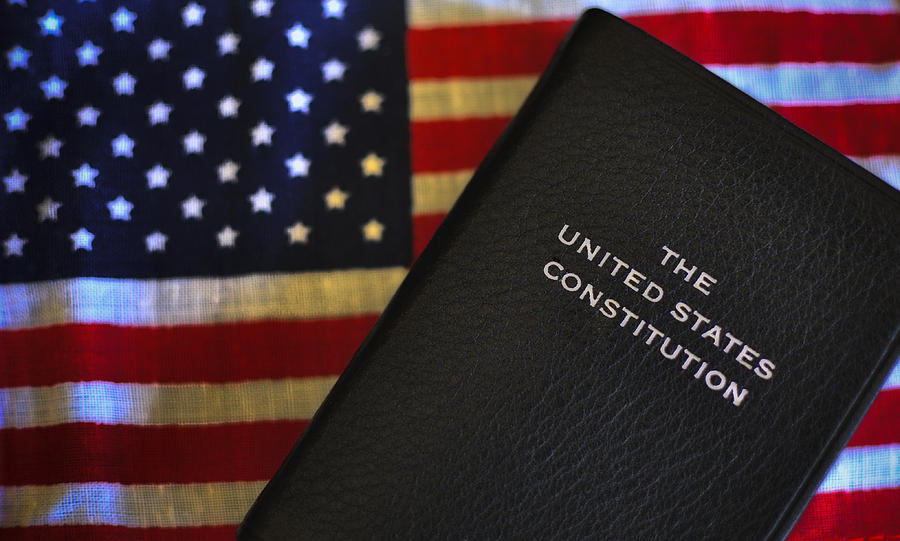 United States Constitution and Flag Photograph by Ron White