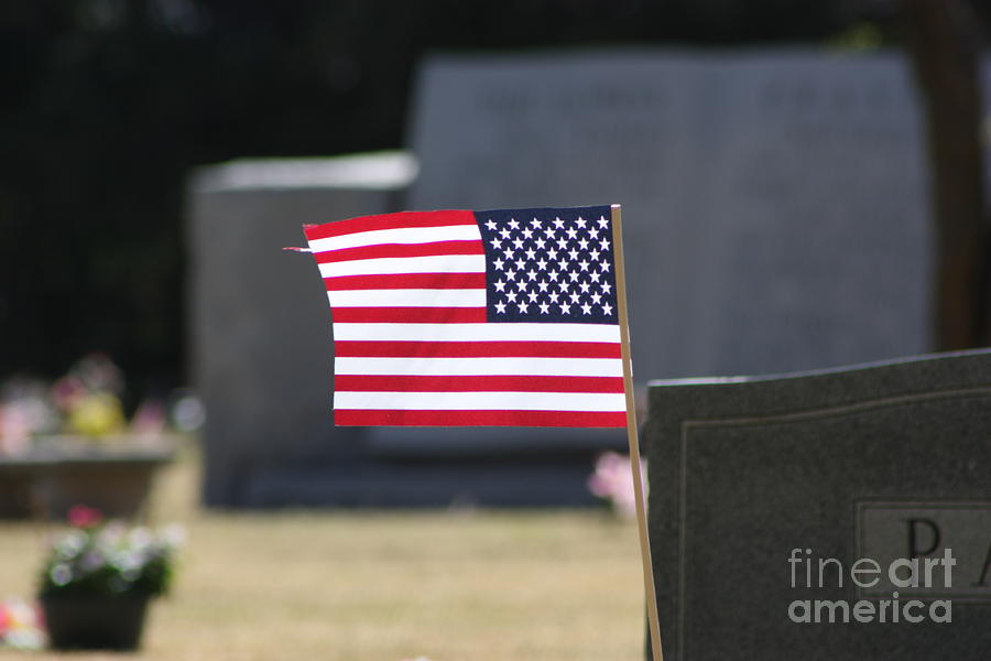 Flag Photograph - US Flag on Memorial Day by Robert D  Brozek