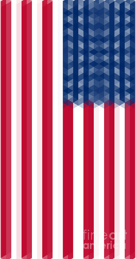 Flag Mixed Media - US  Flag Vertical by Celestial Images