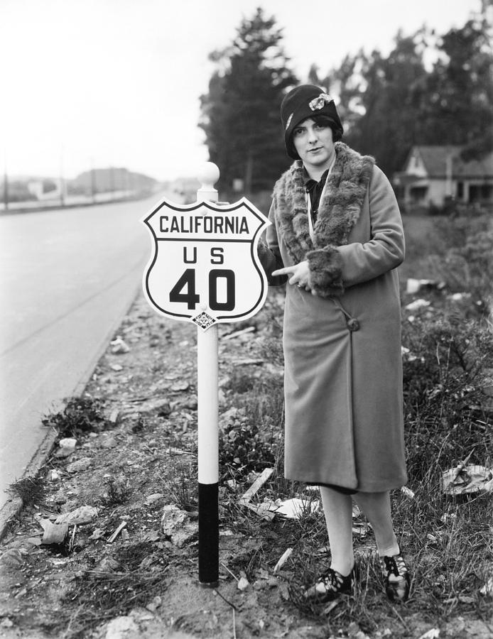 U S Highway 40 Photograph By Underwood Archives   Us Highway 40 Underwood Archives 