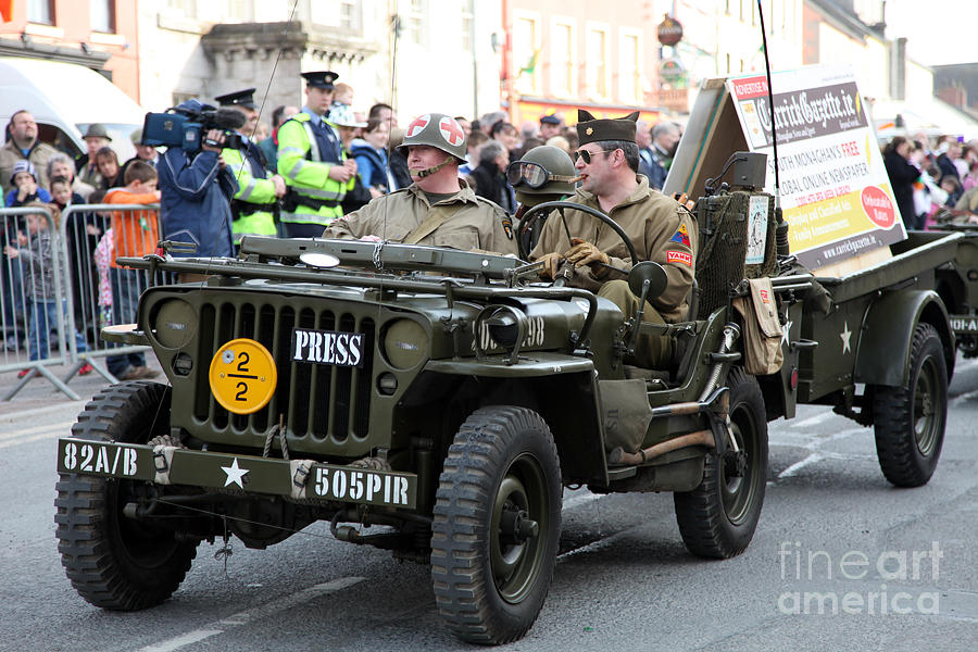 US Jeep St Patricks Parade Ireland Photograph by Ros Drinkwater