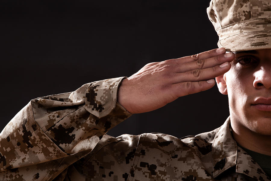 US Marine Corps Solider Portrait Photograph by DanielBendjy