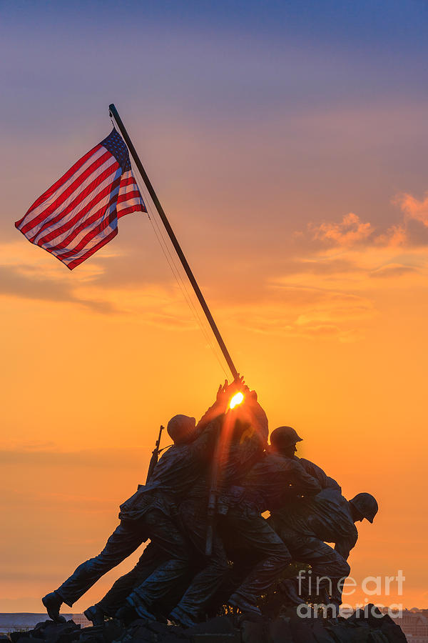 US Marine Corps War Memorial Photograph by Henk Meijer Photography