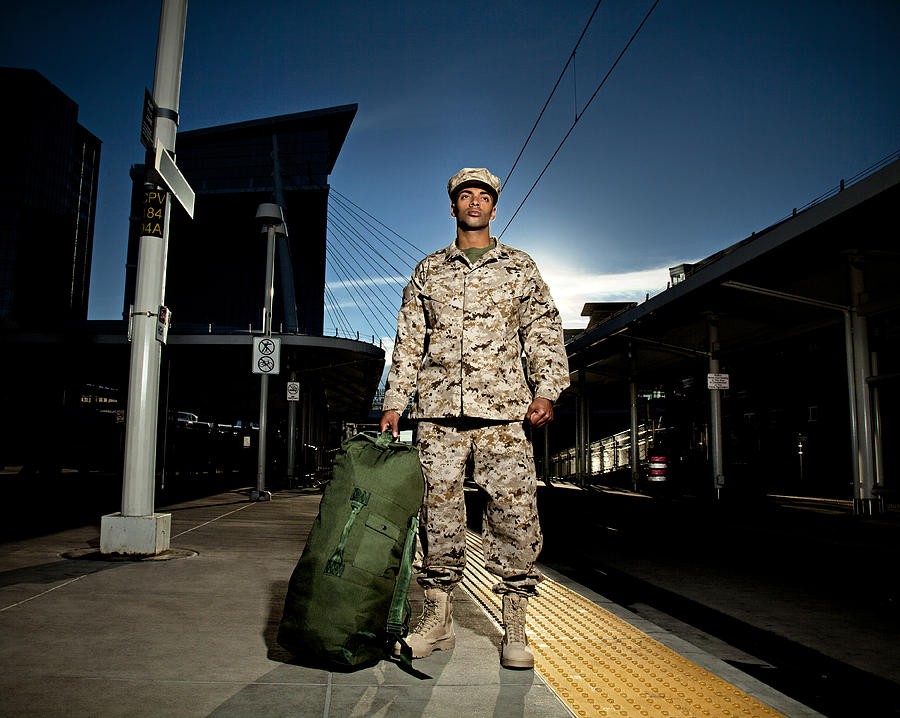 US Marine Soldier Coming Home Photograph by DanielBendjy