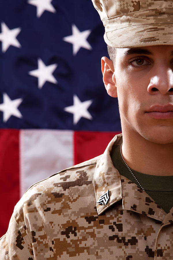 US Marines Soldier Portrait Photograph by DanielBendjy
