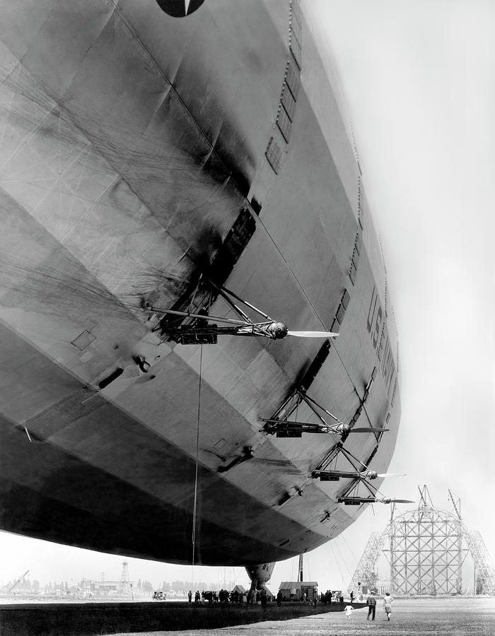 U.S. Navy Dirigible At Rest Photograph by Underwood Archives