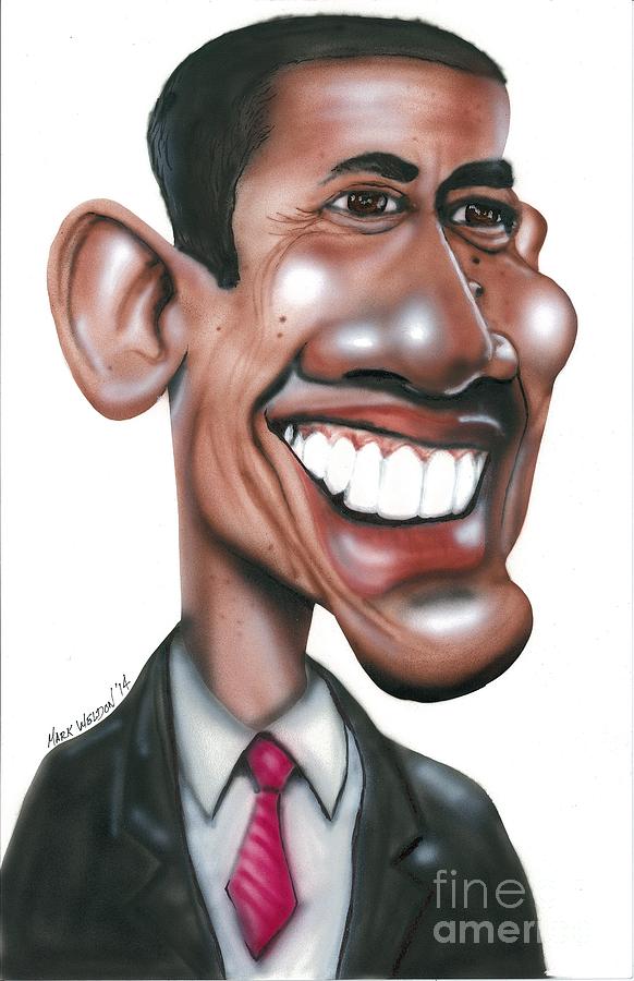 Barack Obama Painting - US President Barack Obama by Mark Weldon