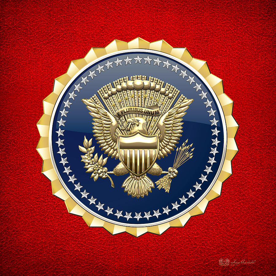 Presidential Service Badge - P S B Digital Art by Serge Averbukh