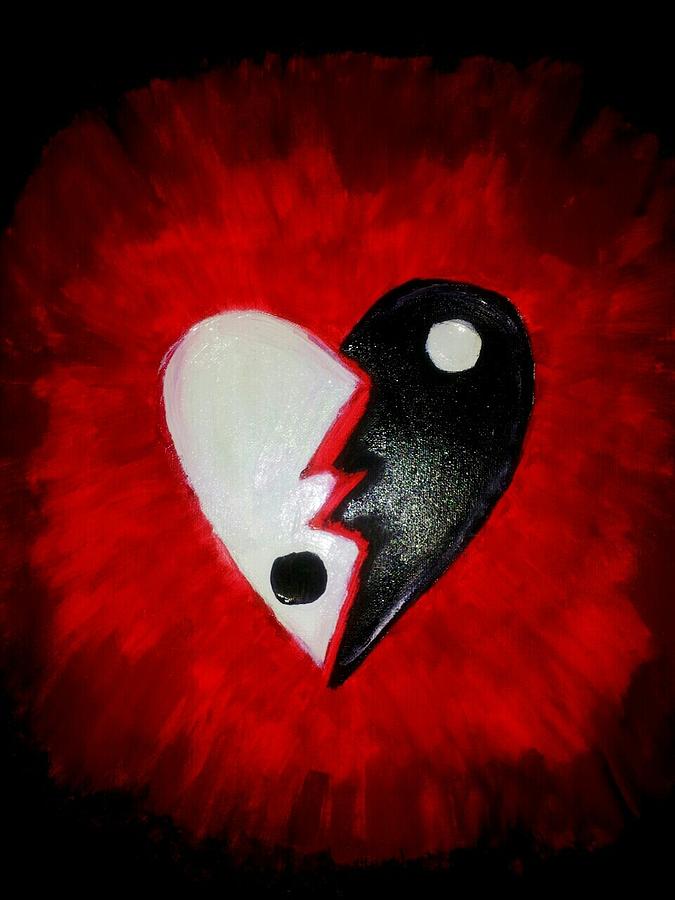 Broken Heart Painting - US by Tiffany  Rios 