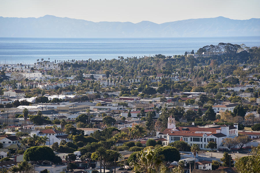 USA, California, Santa Barbara, Cityscape Photograph by Gary Weathers