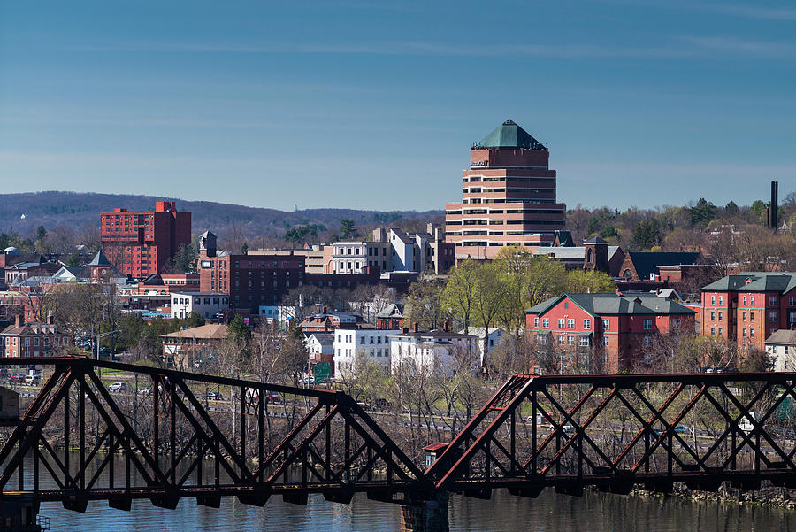 USA, Connecticut, Middletown, Elevated Photograph by Walter Bibikow