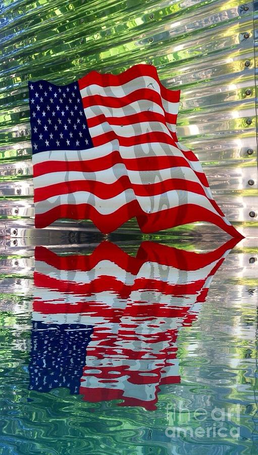 USA Flag Reflect  Photograph by Susan Garren