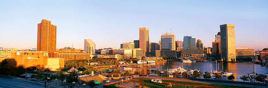 Baltimore Photograph - Usa, Maryland, Baltimore, High Angle by Panoramic Images