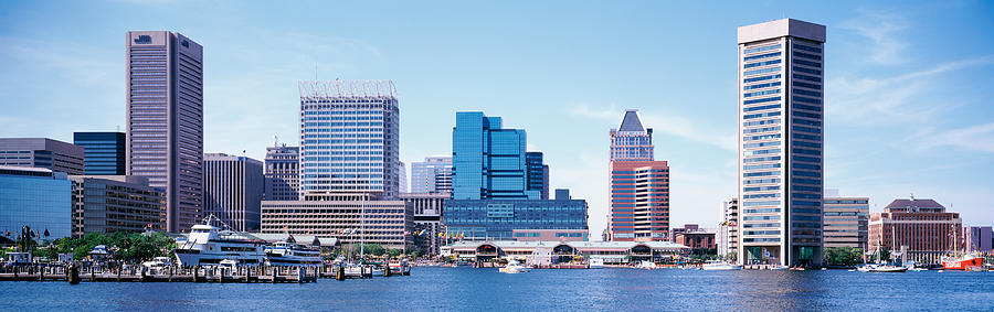 Baltimore Photograph - Usa, Maryland, Baltimore, Skyscrapers by Panoramic Images