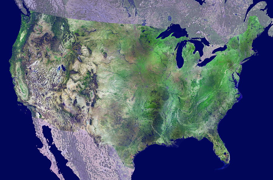 Usa Photograph by Mda Information Systems/science Photo Library