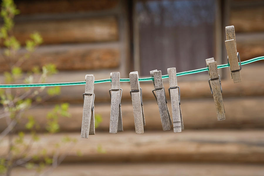 Americana Photograph - Usa, Montana Clothes Pins by Jaynes Gallery Americana Photograph - Usa, Montana Clothes Pins by Jaynes Gallery