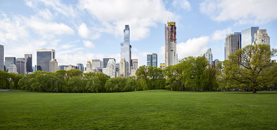 USA, New York State, New York City, Manhattan skyline with Central park in foreground Photograph by Winslow Productions